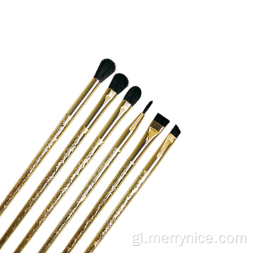 Colección de cepillo de maquillaxe de ouro de 12PC